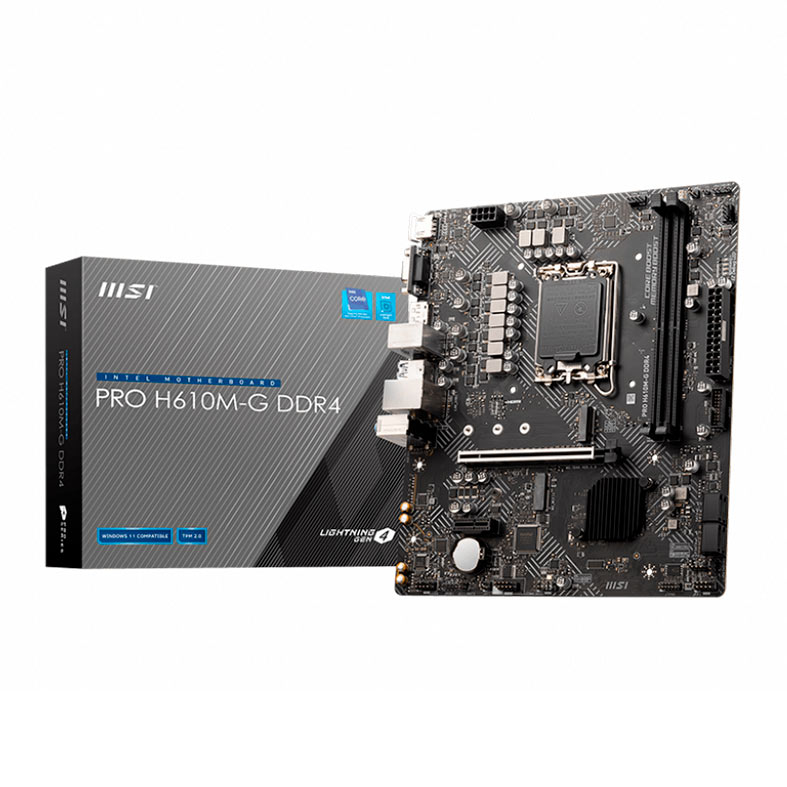 Placa Mae MSI PRO H610M-G, DDR4, Socket LGA 1700, M-ATX, Chipset Intel H610, PRO-H610M-G - miniatura 3