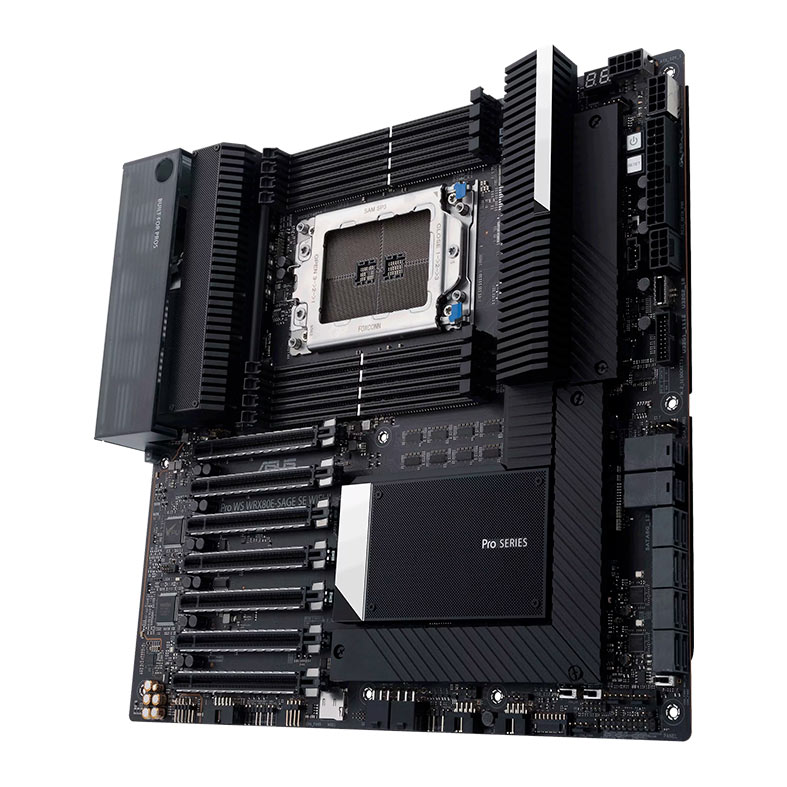 Placa Mae Asus Pro WS WRX80E-SAGE SE WIFI II, DDR4, Socket AMD sWRX8, E-ATX, Chipset AMD WRX80, PRO-WS-WRX80E-SAGE-SE-WIFI-II - miniatura 4