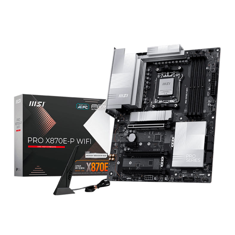 Placa Mae MSI Pro X870E-P Wi-Fi, DDR5, Socket AMD AM5, ATX, Chipset AMD X870, PRO-X870E-P-WIFI - miniatura 3