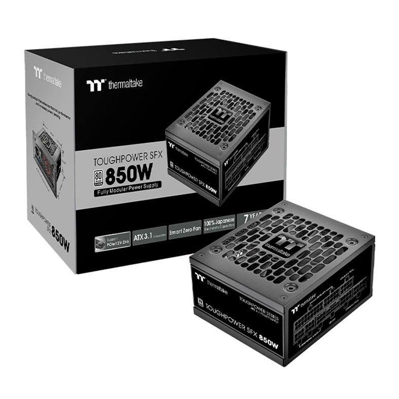 Fonte Thermaltake ToughPower SFX, 850W, ATX 3.1, Full Modular, 80 Plus Platinum, Preto, PS-STP-0850FNFAPB-1 - miniatura 7