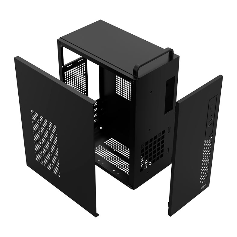 Gabinete Office Aigo Q16, Mini-Tower, Preto, Q16-BK - miniatura 9