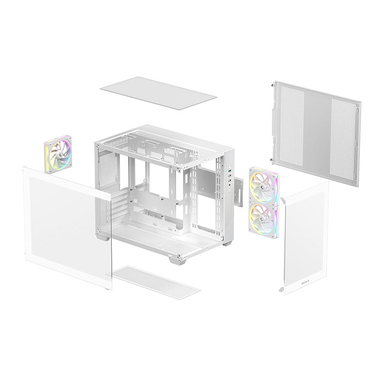 Gabinete Gamer Deepcool CG330, ARGB, Mid-Tower, Lateral de Vidro, Com 3 Fans, Branco, R-CG330-WHNGM3-G - miniatura 11