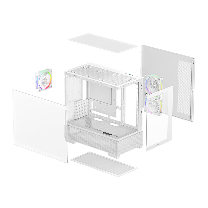 Gabinete Gamer Deepcool CG380, ARGB, Mini-Tower, Lateral de Vidro, Com 3 Fans, Branco, R-CG380-WHAGM3-G - miniatura 11