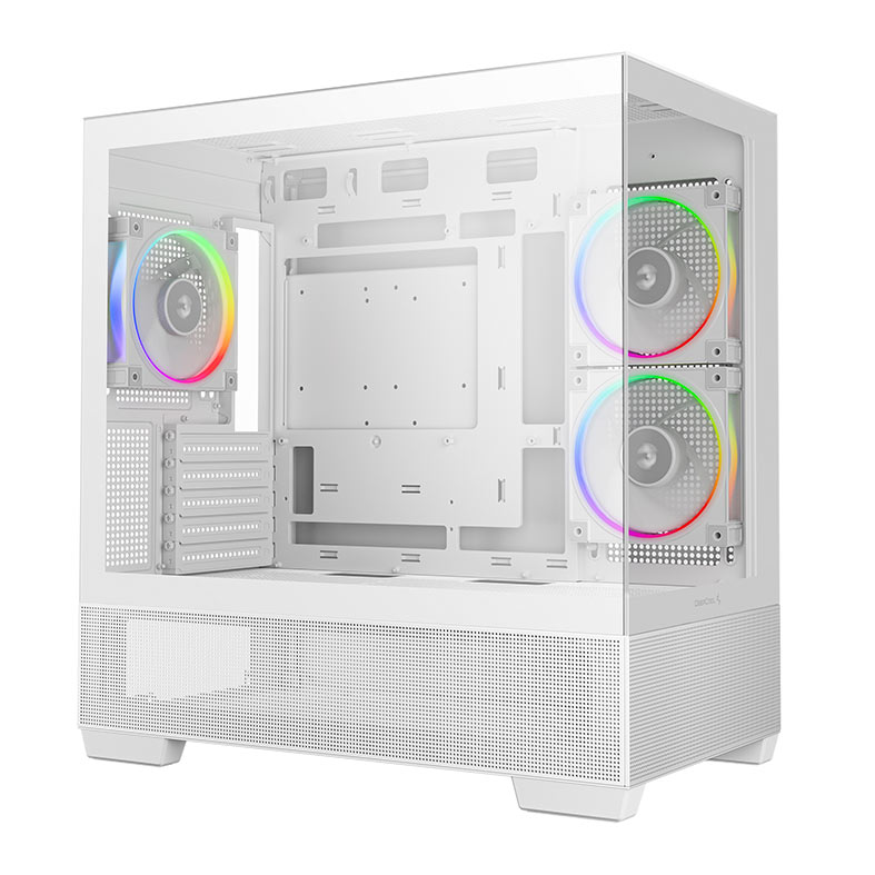 Gabinete Gamer Deepcool CG380, ARGB, Mini-Tower, Lateral de Vidro, Com 3 Fans, Branco, R-CG380-WHAGM3-G - miniatura 3