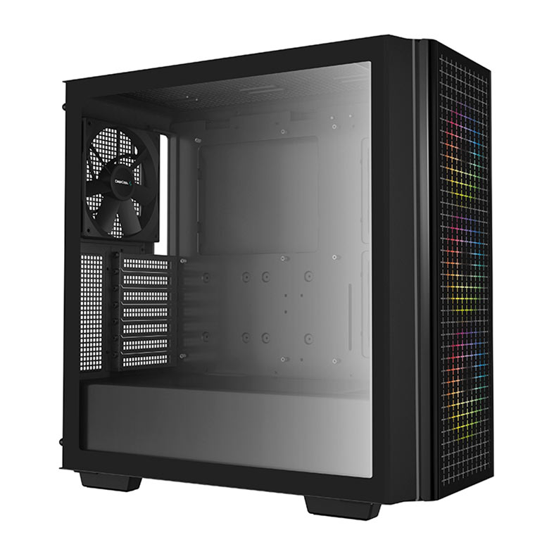 Gabinete Gamer DeepCool CG540, RGB, Mid-Tower, Lateral de Vidro, Com 4 Fans, Preto, R-CG540-BKAGE4-G-1 - miniatura 3