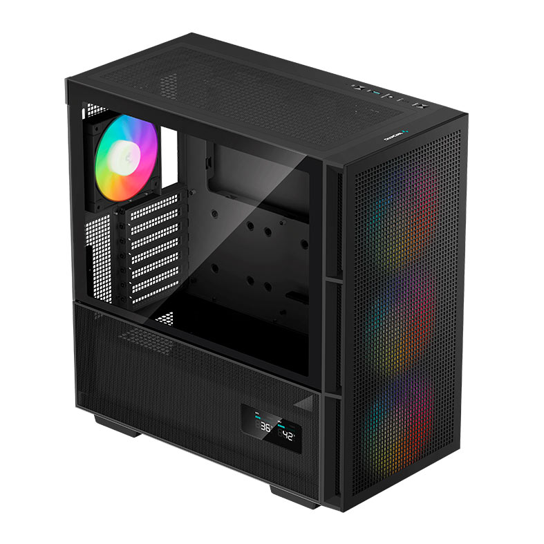 Gabinete Gamer Deepcool CH560 Digital, ARGB, Mid-Tower, Lateral de Vidro, Com 4 Fans, Preto, R-CH560-BKAPE4D-G-1 - miniatura 4