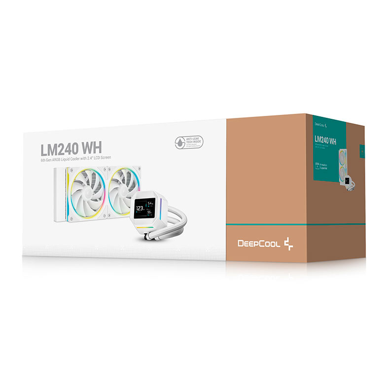 Water Cooler DeepCool LM240, ARGB, 240mm, Branco, R-LM240-WHDMMC-1 - miniatura 7