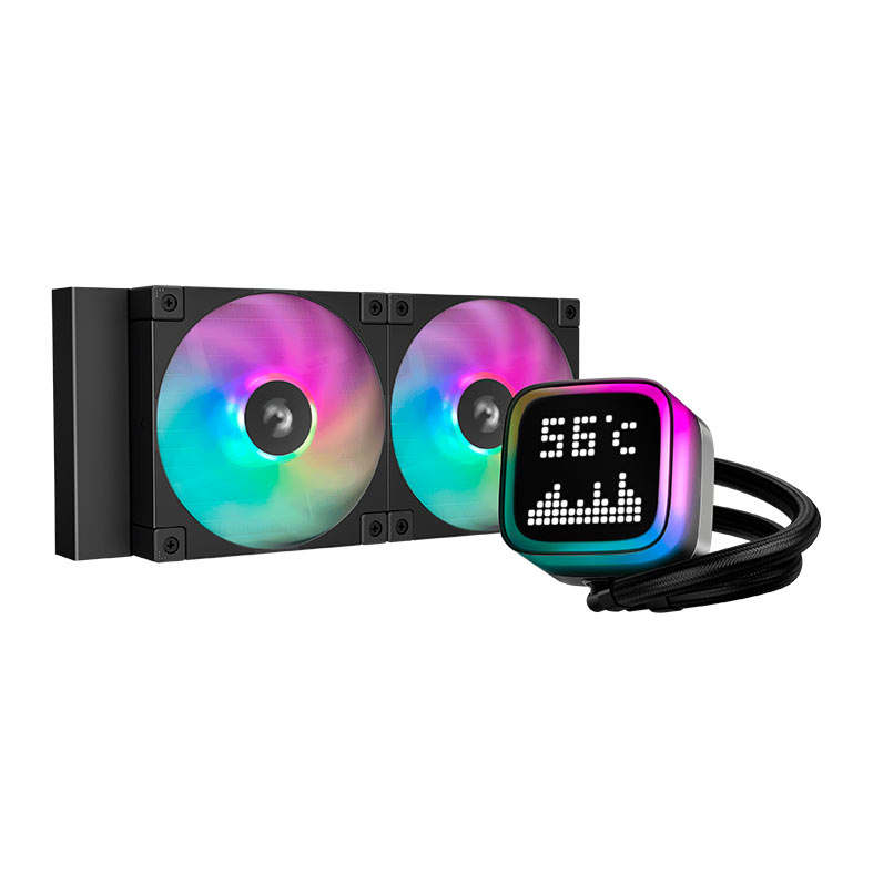 Water Cooler Deepcool LP240, ARGB, Display Pixelizado, 240mm, Preto, R-LP240-BKMSNC-G-1 - imagem 1