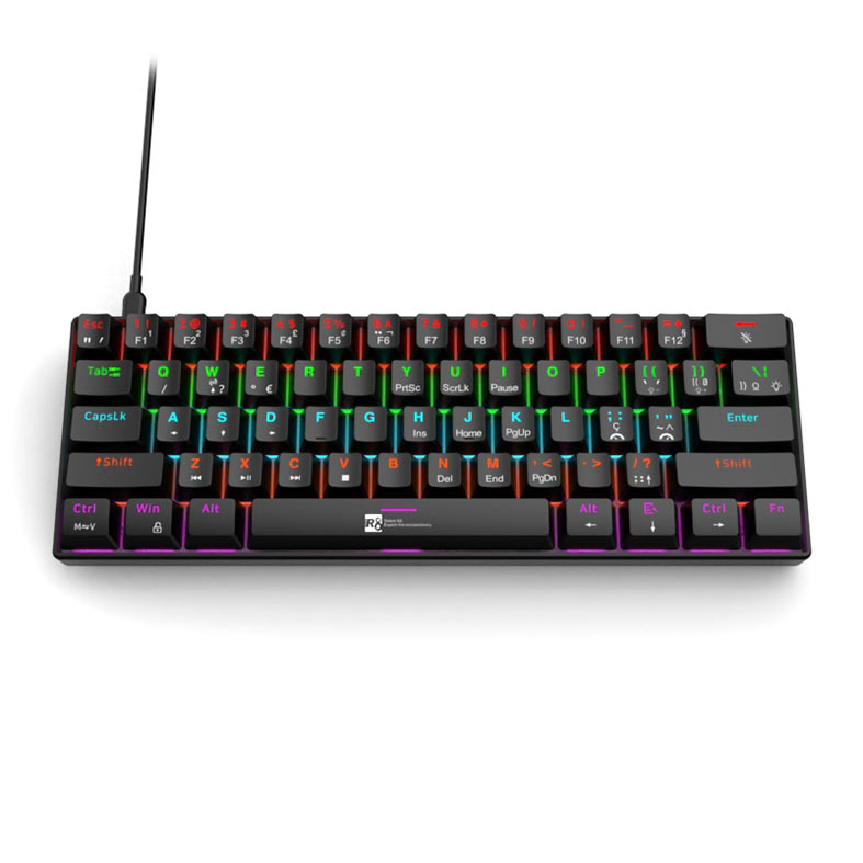 PRE VENDA - Teclado Mecanico R8 1037, RGB, ABNT2, Switch Azul, Preto, R8-1037-RBW-ABNT2 - miniatura 4