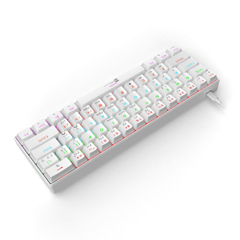 PRE VENDA - Teclado Mecanico R8 1037, RGB, ABNT2, Switch Azul, Branco, R8-1037WH-RBW-ABNT2 - miniatura 8