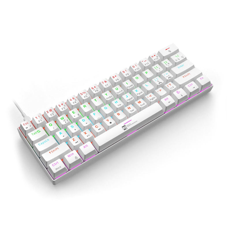 PRE VENDA - Teclado Mecanico R8 1037, RGB, ABNT2, Switch Azul, Branco, R8-1037WH-RBW-ABNT2 - miniatura 3