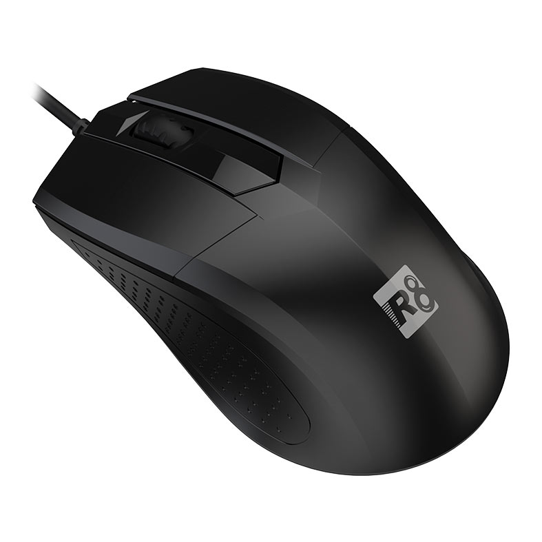 PRE VENDA - Mouse R8 1607, 1200DPI, 3 Botoes, Preto, R8-1607-BK - miniatura 3