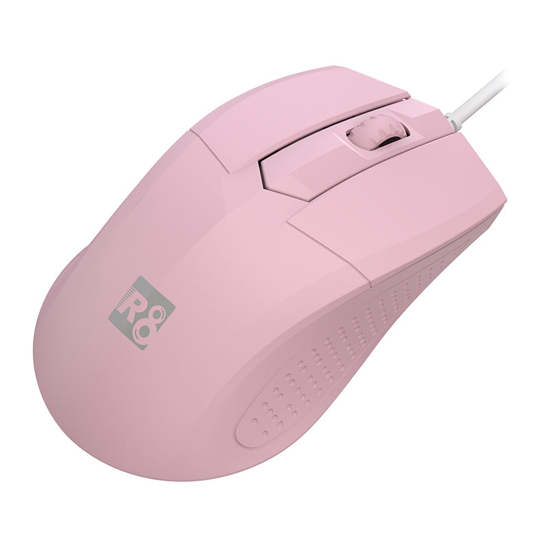 PRE VENDA - Mouse R8 1607, 1200DPI, 3 Botoes, Rosa, R8-1607-PK - miniatura 3