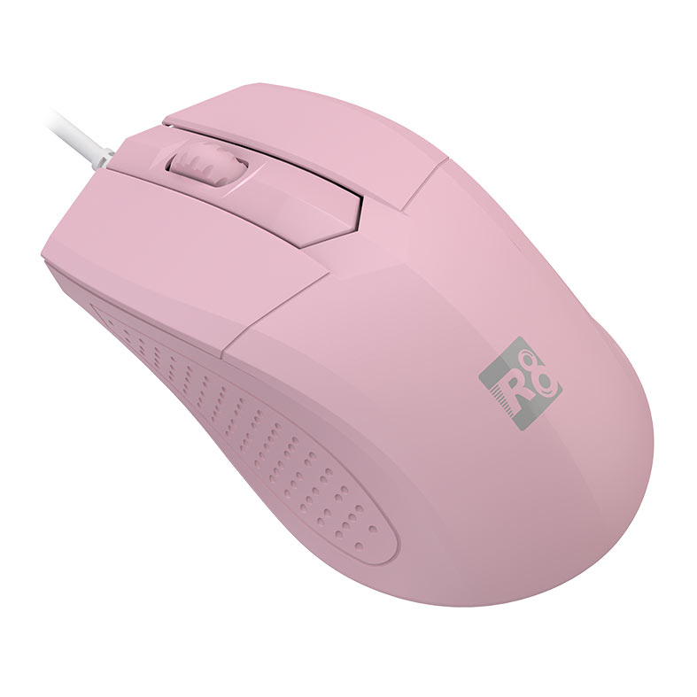 PRE VENDA - Mouse R8 1607, 1200DPI, 3 Botoes, Rosa, R8-1607-PK - miniatura 4