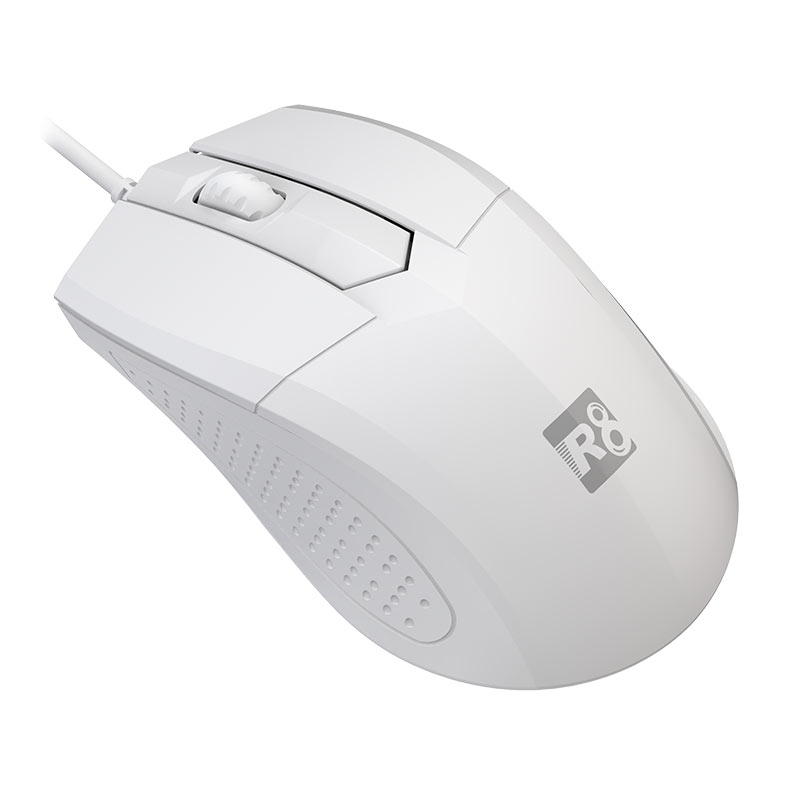 PRE VENDA - Mouse R8 1607, 1200DPI, 3 Botoes, Branco, R8-1607-WH - miniatura 4