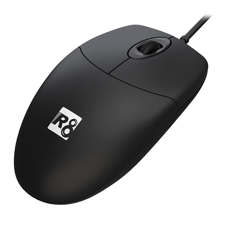 Mouse R8 1655, 1200DPI, 3 Botoes, Preto, R8-1655-BK - miniatura 4