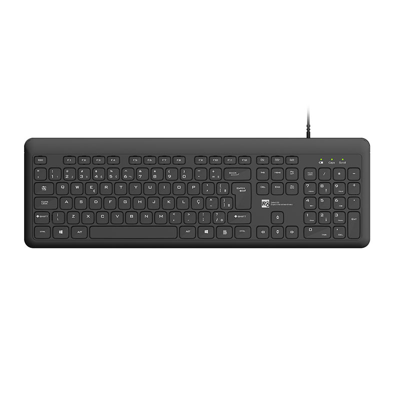 Teclaco Membrana R8 1809, Chocolate Keys, ABNT2, Preto, R8-1809-BK - miniatura 4