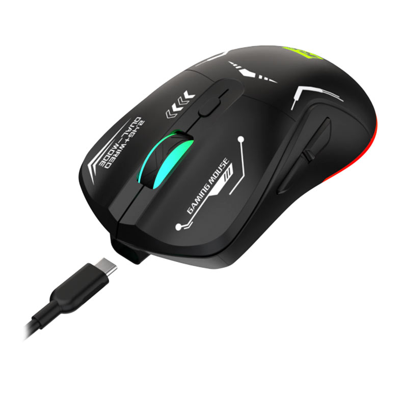 PRE VENDA - Mouse Gamer R8 G305, RGB, 4800DPI, 6 Botoes, Wireless, Preto, R8-G305-BK - miniatura 5
