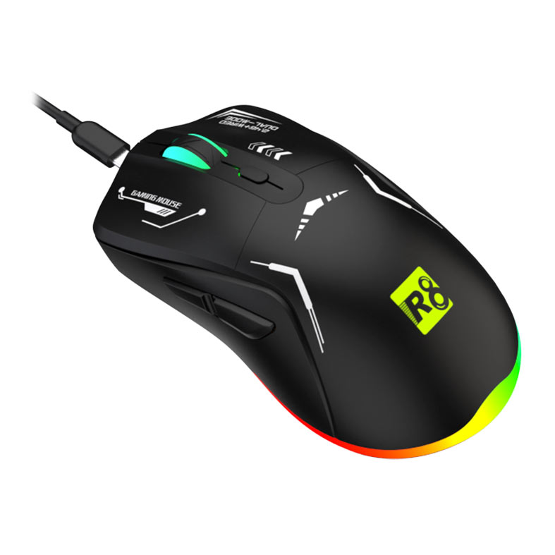 PRE VENDA - Mouse Gamer R8 G305, RGB, 4800DPI, 6 Botoes, Wireless, Preto, R8-G305-BK - miniatura 7