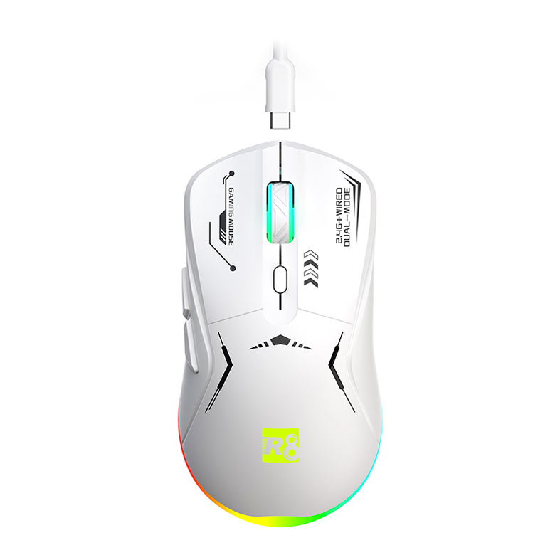 PRE VENDA - Mouse Gamer R8 G305, RGB, 4800DPI, 6 Botoes, Wireless, Branco, R8-G305-WH - miniatura 3