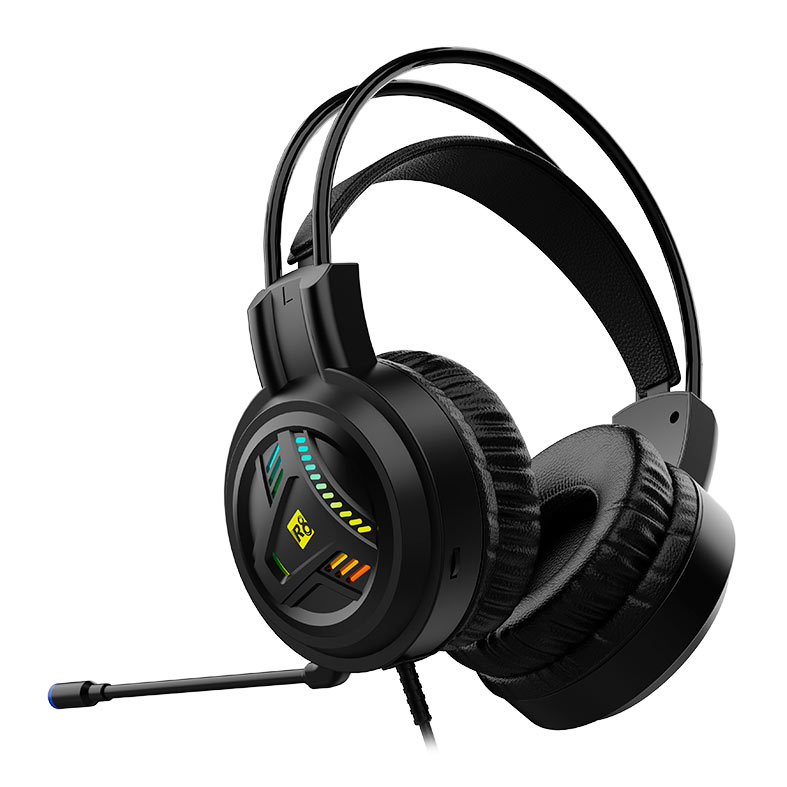 PRE VENDA - Headset Gamer R8 H05, Drivers 50mm, USB, Preto, R8-H05-RBW - miniatura 4