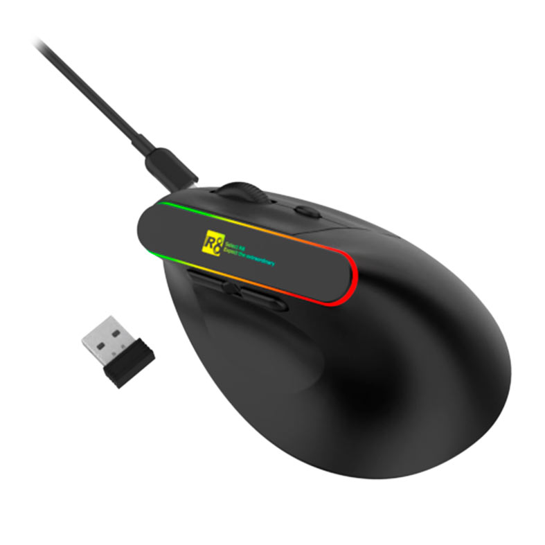 PRE VENDA - Mouse R8 X2, 1600DPI, 6 Botoes, Wireless, Preto, R8-X2WL-BK - miniatura 3