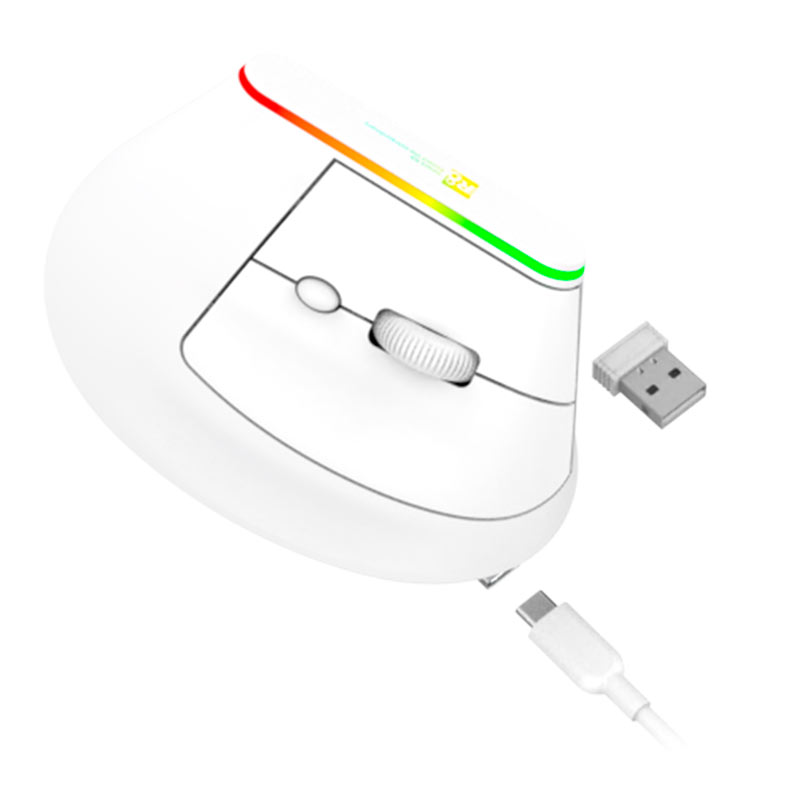 PRE VENDA - Mouse R8 X2, 1600DPI, 6 Botoes, Wireless, Branco, R8-X2WL-WH - miniatura 5