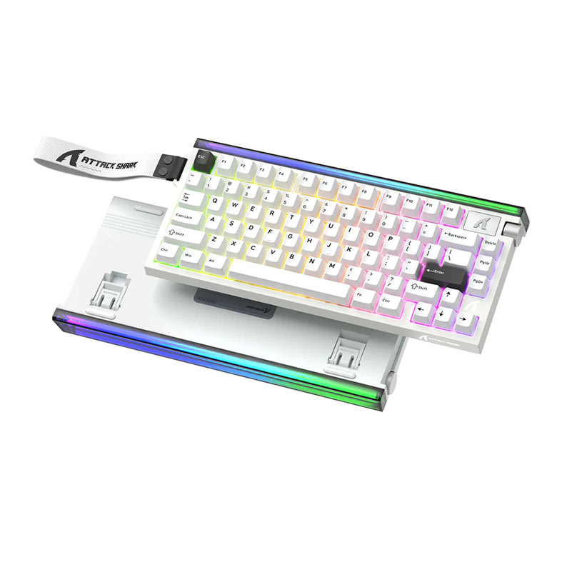PRE VENDA - Teclado Mecanico Attack Shark R85 HE Star White, RGB, Switch Magnetico Linear, Branco, R85-HE-STAR-WH - miniatura 3