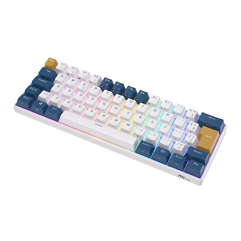 Teclado Mecanico Gamer Royal Kludge RK61, RGB, ABNT2, Switch Red, Branco e Azul, RK61-KB-RD-POR - miniatura 7