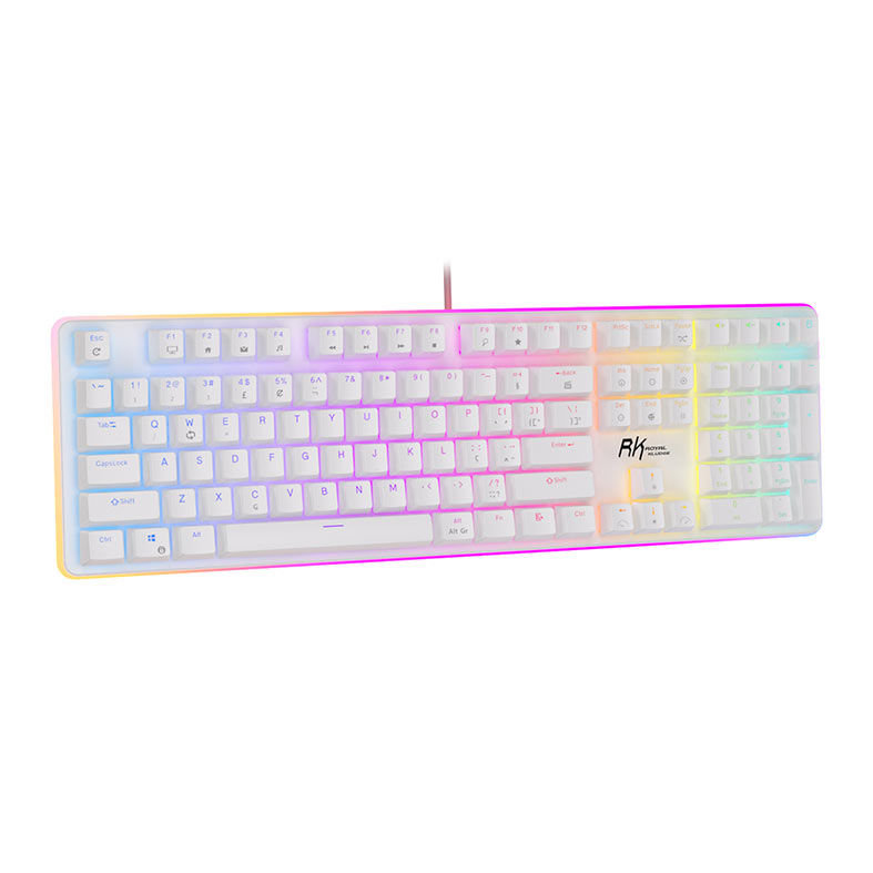 Teclado Mecanico Gamer Royal Kludge RK918, RGB, Switch Blue, Branco, RK918-WHIT-Q - miniatura 3