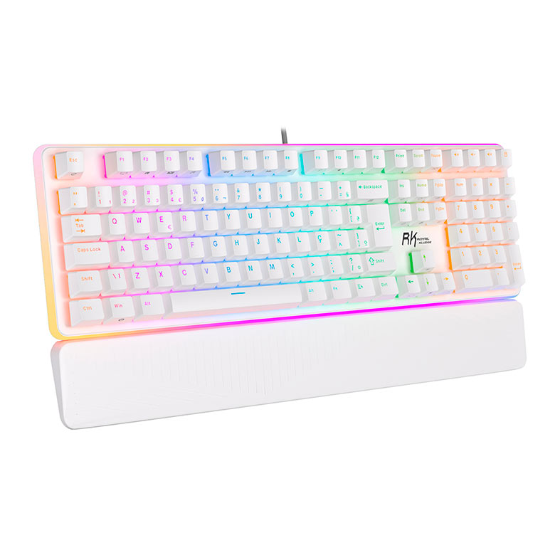 Teclado Mecanico Gamer Royal Kludge RK918, RGB, ABNT2, Switch Red, Branco, RK918-WHIT-H-POR - miniatura 3