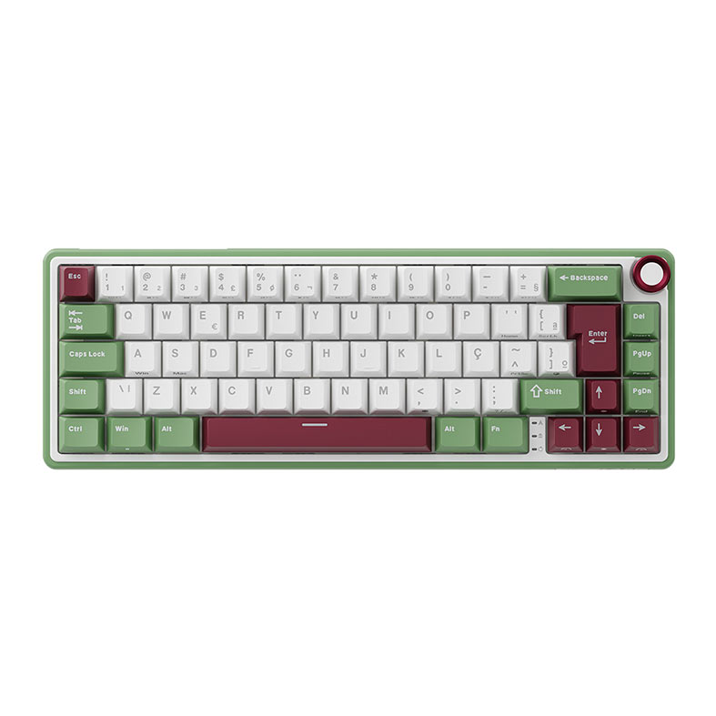 Teclado Mecanico Gamer Royal Kludge RKR65, RGB, ABNT2, Switch Brown, Branco e Verde, RKR65-GS-BW-POR - miniatura 7