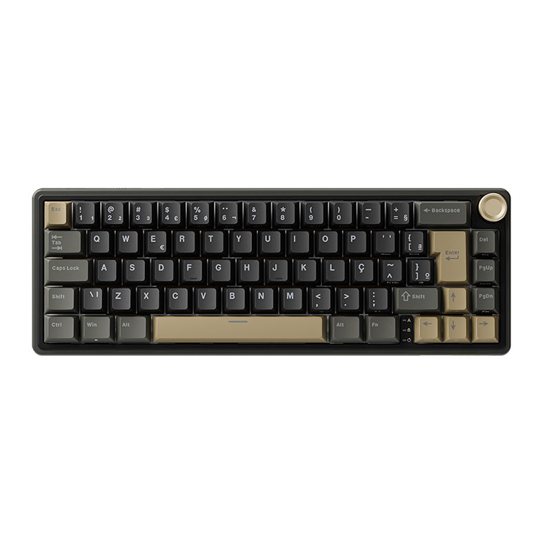 Teclado Mecanico Gamer Royal Kludge RKR65, RGB, ABNT2, Switch Brown, Preto e Dourado, RKR65-PT-BW-POR - miniatura 7