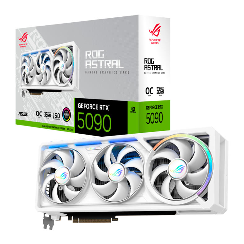 Placa de Video Asus GeForce RTX 5090 ROG Astral OC White Edition, 32GB, GDDR7, 512-bit, ROG-ASTRAL-RTX5090-O32G-WHITE - miniatura 3