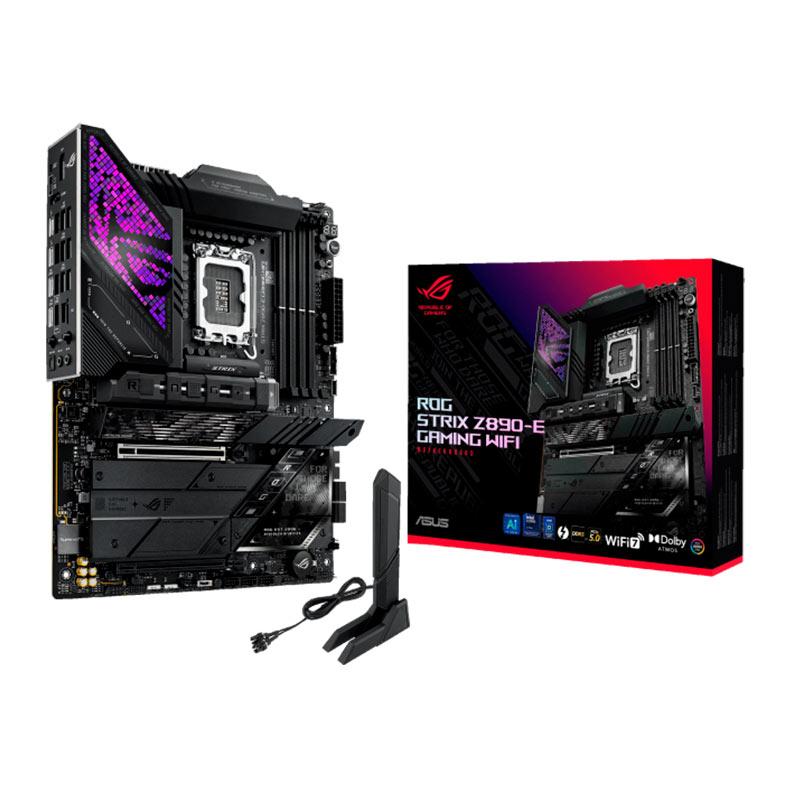 PRE VENDA - Placa Mae Asus ROG Strix Z890-E Gaming WiFi, DDR5, LGA1851, ATX, Chipset Intel Z890, ROG-STRIX-Z890-E-GAMING-WIFI-II - miniatura 3