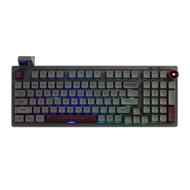 Teclado Mecanico Epomaker RT100, ARGB, Switch Wisteria Linear, Deep Grey, RT100-DPGY-WSLN - imagem 1