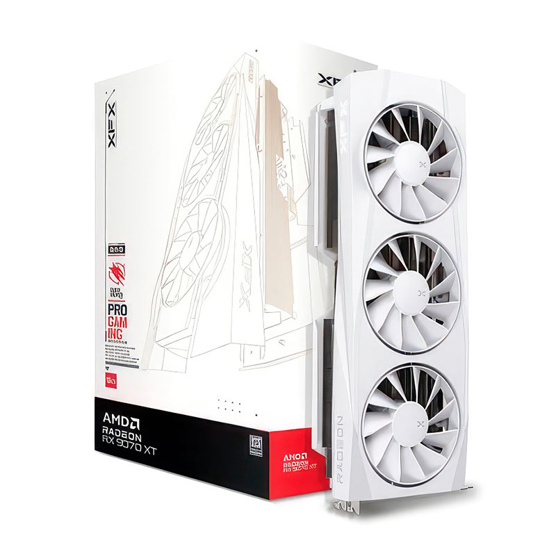 Placa de Video XFX Radeon RX 9070 XT QuickSilver White Gaming Edition, 16GB, GDDR6, 256-bit, RX-97TQICKW9 - miniatura 3