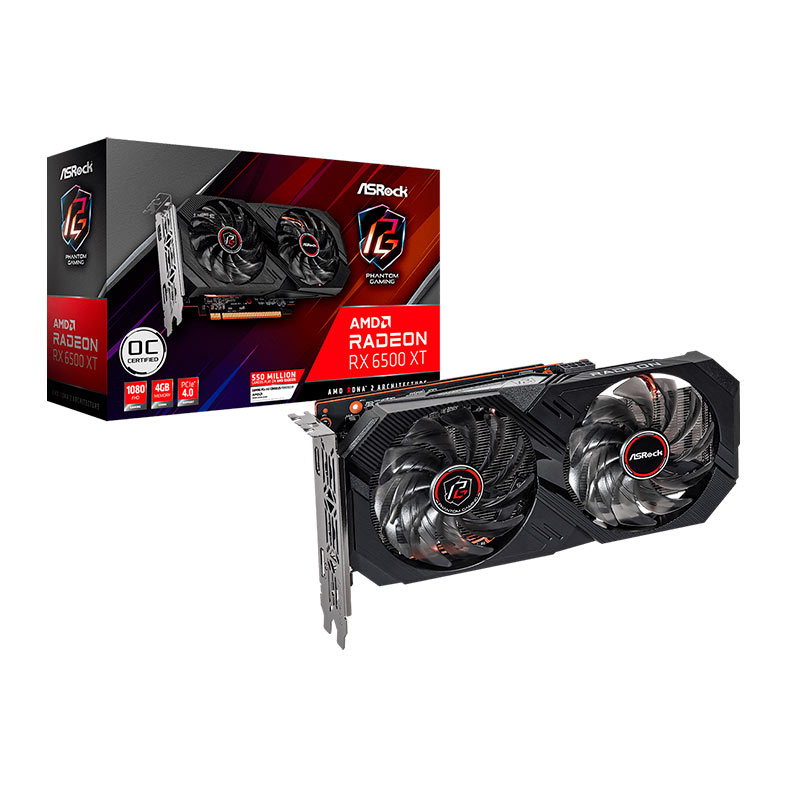 Placa de Video ASRock Radeon RX 6500 XT Phantom Gaming D OC, 4GB, GDDR6, 64-Bit, 90-GA3DZZ-00UANF - miniatura 3