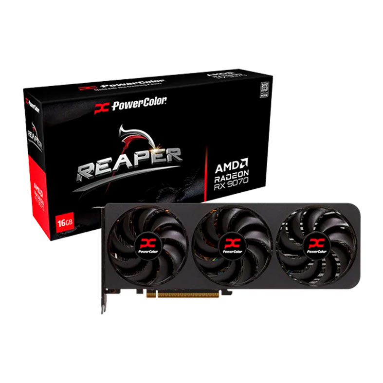 Placa de Video PowerColor Radeon RX 9070 Reaper, 16GB, GDDR6, 256-bit, RX9070-16G-A - miniatura 3