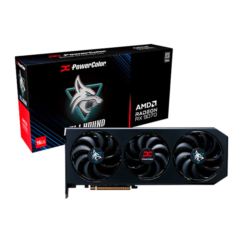 Placa de Video PowerColor Radeon RX 9070 Hellhound OC, 16GB, GDDR6, 256-bit, RX9070-16G-L-OC - miniatura 3