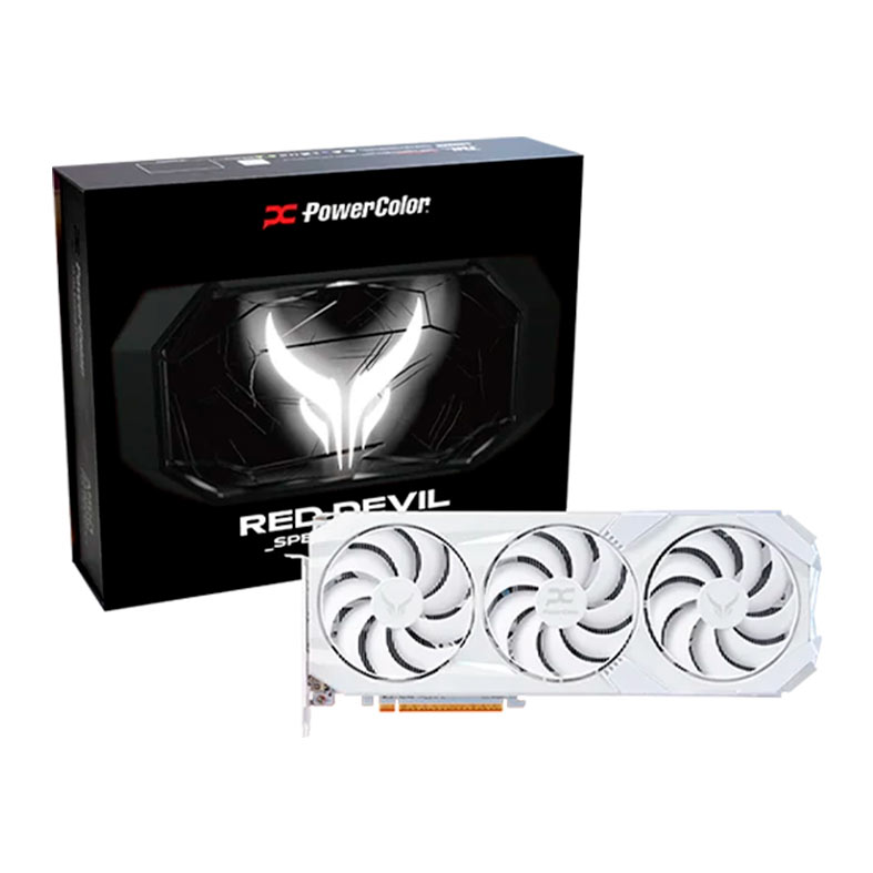 Placa de Video PowerColor Radeon RX 9070 XT Red Devil Spectral White, 16GB, GDDR6, 256-bit, RX9070XT-16G-E-OC-WHITE - miniatura 3