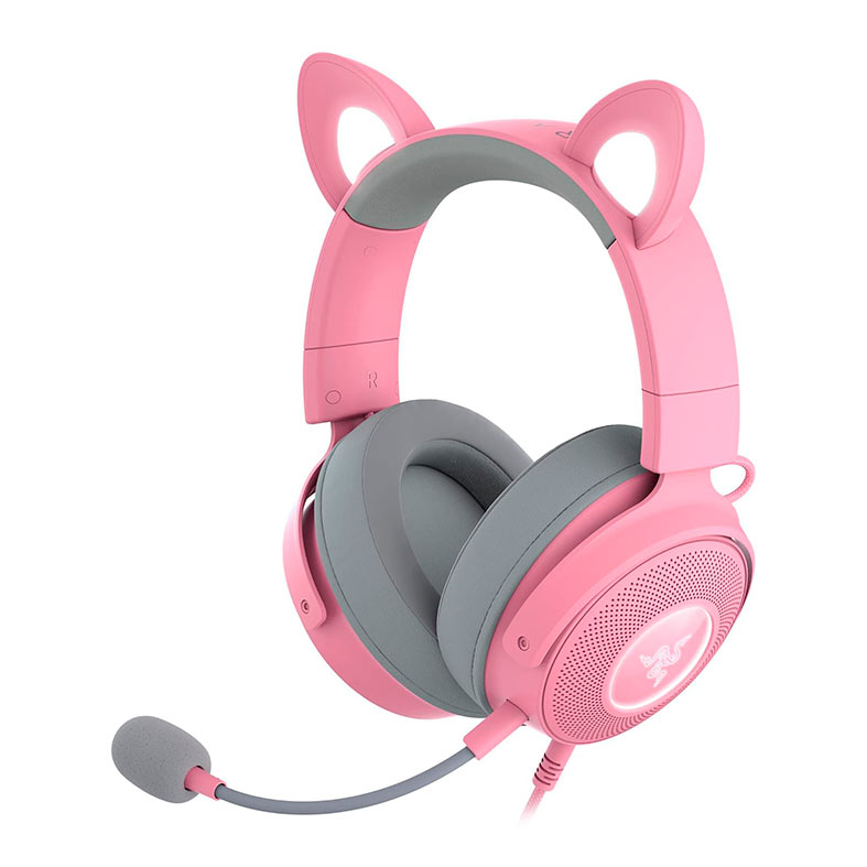 Headset Gamer Razer Kraken Kitty V2 Pro, RGB, Drivers 50mm, Rosa, RZ04-04510200-R3U1 - imagem 1