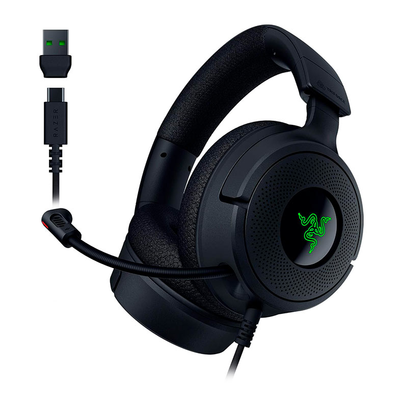 Headset Gamer Razer Kraken V4 X, RGB, Drivers 40mm, Preto, RZ04-05180100-R3U1 - miniatura 4