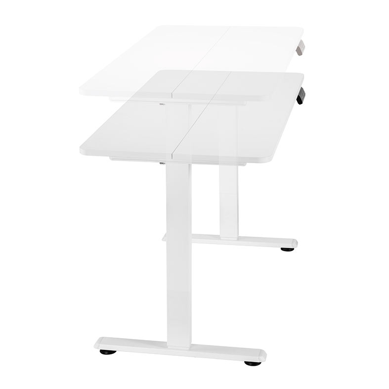 Mesa Gamer Brateck com Regulagem de Altura, 1 Motor, 120cm, Branco, S08-22RSE-B-W - miniatura 6
