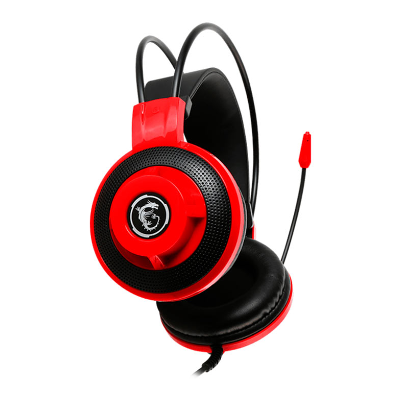 Headset Gamer MSI DS501, Drivers 40mm, 3.5mm, Preto e Vermelho, DS501-GAMING-HEADSET - miniatura 5