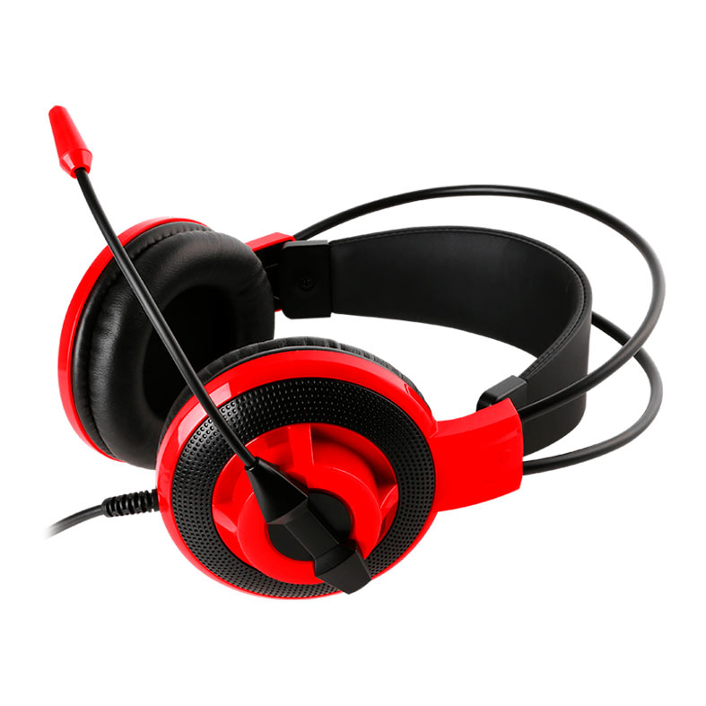 Headset Gamer MSI DS501, Drivers 40mm, 3.5mm, Preto e Vermelho, DS501-GAMING-HEADSET - miniatura 4