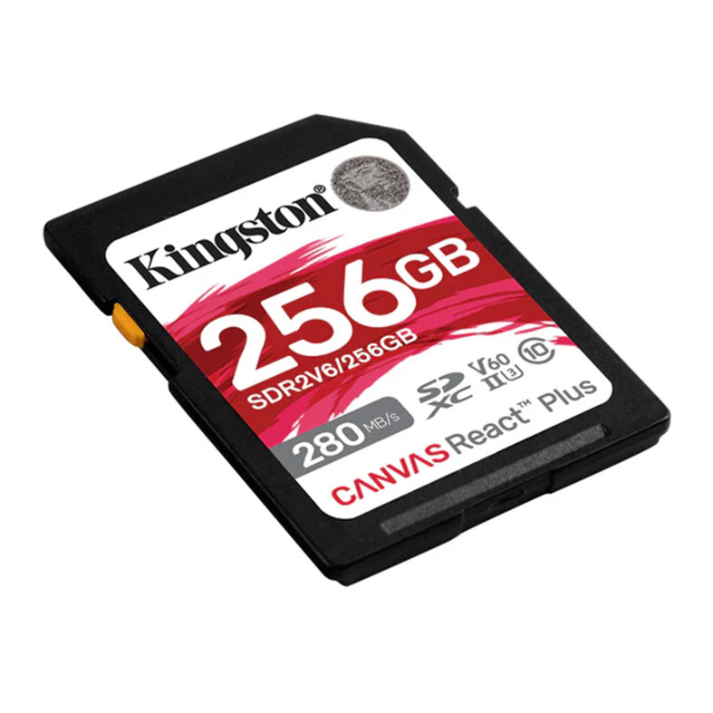 Cartao de Memoria Kingston Canvas React Plus, 256GB, SDXC UHS-II, U3, V60, SDR2V6-256GB - miniatura 3
