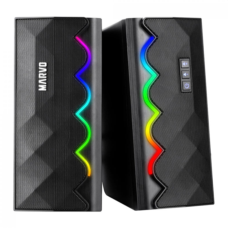 Caixa de Som Marvo SG-269, RGB, 2x3W RMS, Bluetooth, Preto, SG-269 - miniatura 3