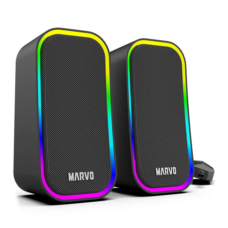 Caixa de Som Marvo SG-285, RGB, 3W RMS, Preta, SG-285-BK - imagem 1