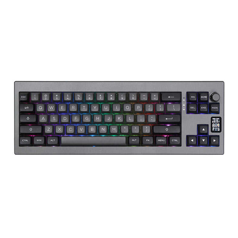 Teclado Mecanico Epomaker Shadow X, ARGB, Switch Budgerigar, Black Silver, SHADOWX-BS-BD - imagem 1